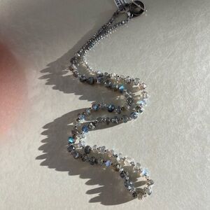 One of a kind labradorite faceted beaded necklace.